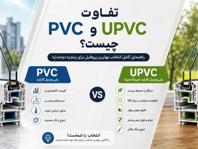 تفاوت پنجره پی وی سی و یو پی وی سی