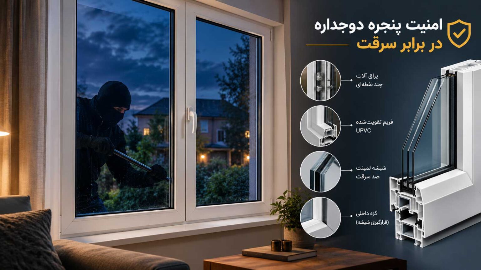 بررسی امنیت پنجره های دوجداره یو پی وی سی