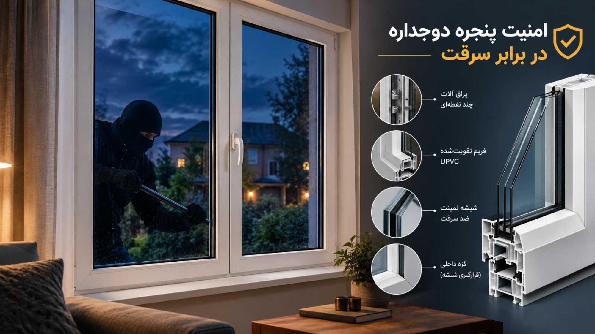 بررسی امنیت پنجره های دوجداره یو پی وی سی