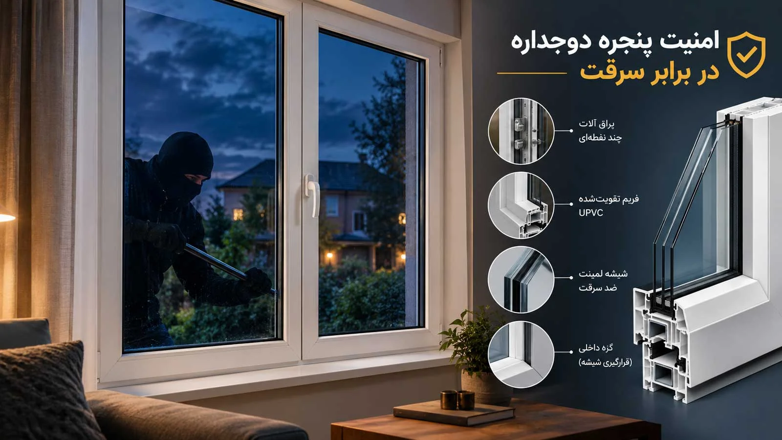 بررسی امنیت پنجره های دوجداره یو پی وی سی